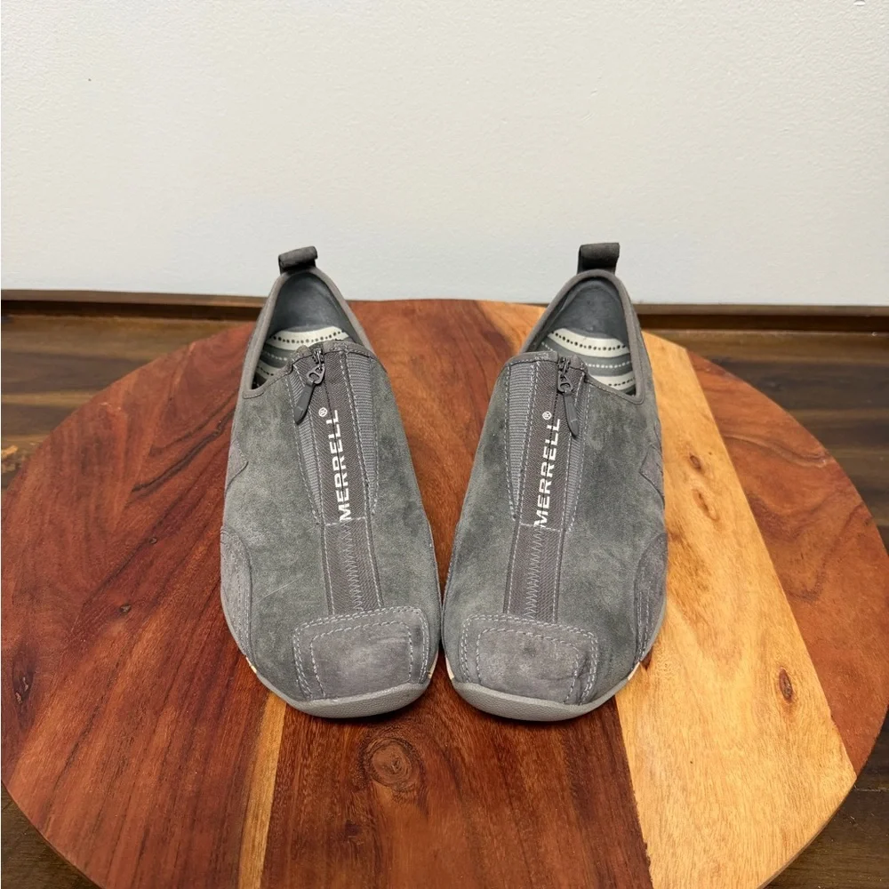 Merrell Barrado Gray Leather Walking Outdoor Shoes Women Size 9.5 - Picture 5 of 10